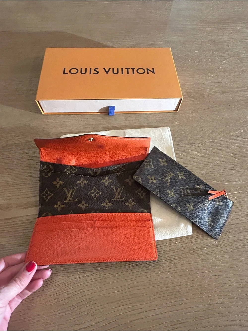 100% Authentic Louis Vuitton Monogram Canvas Josephine Wallet
